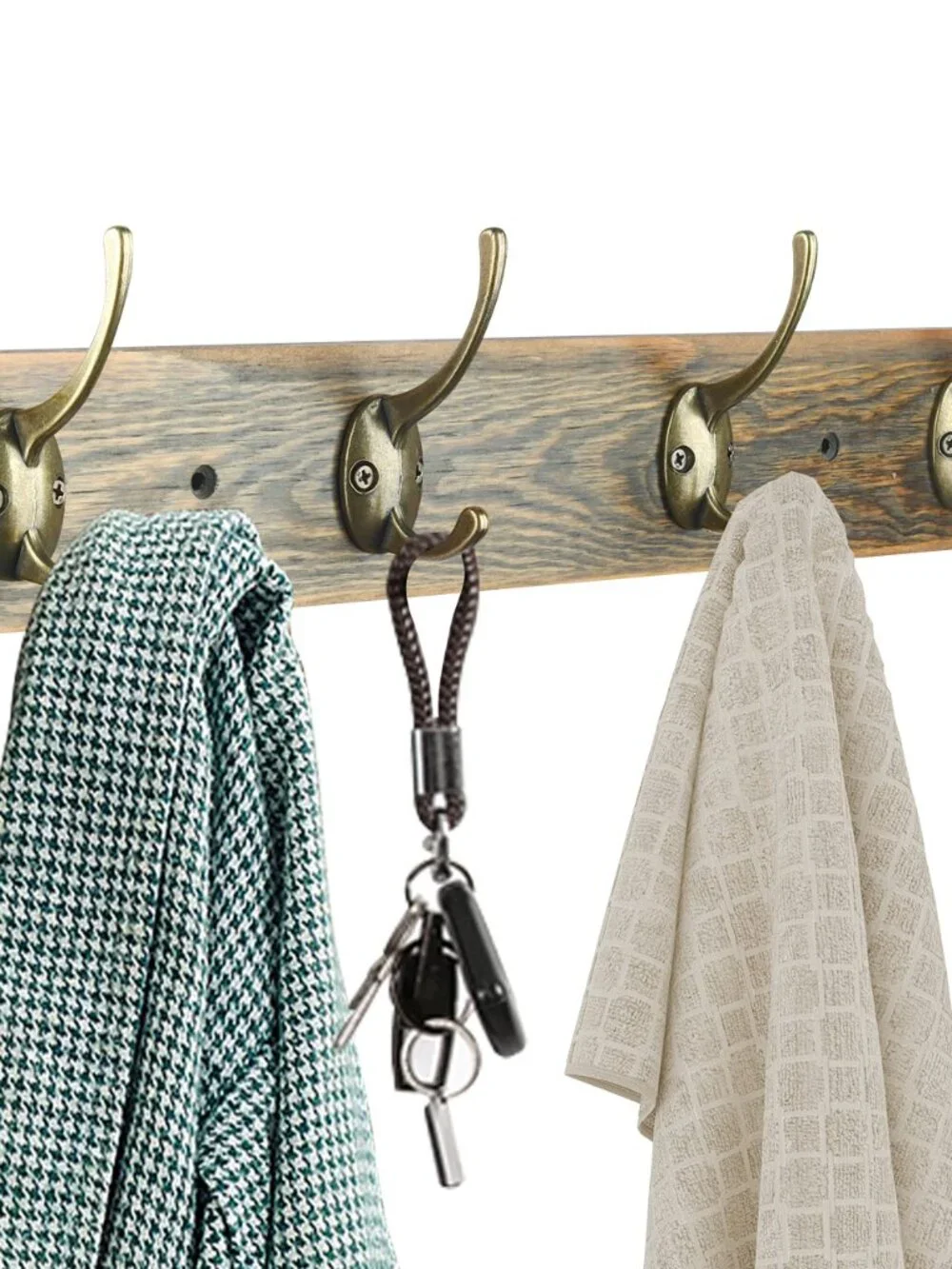 IBosins 12 Pack Antique Brass Coat Hooks Wall Mounted with 24 Screws Retro Doubl